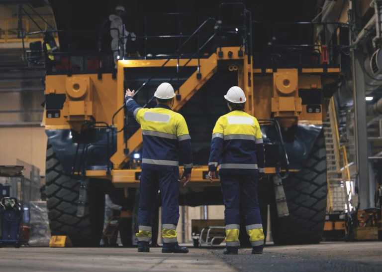 Dropped haul truck cylinder sparks safety warning
